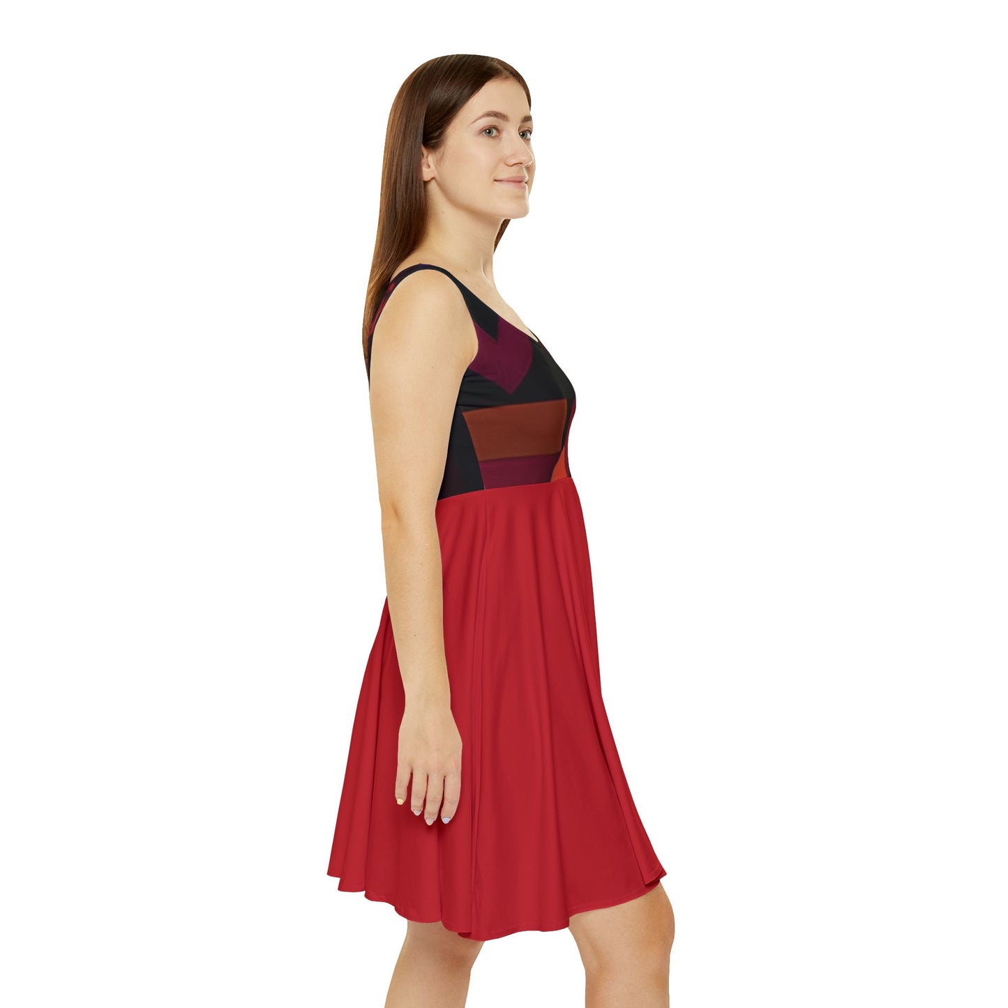 I SUPPORT RED - Women's Skater Dress (AOP)