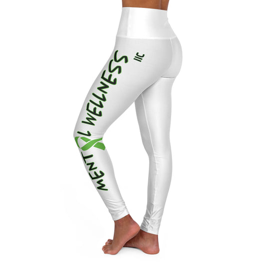 MENTAL WELLNESS - High Waisted Yoga Leggings (AOP)