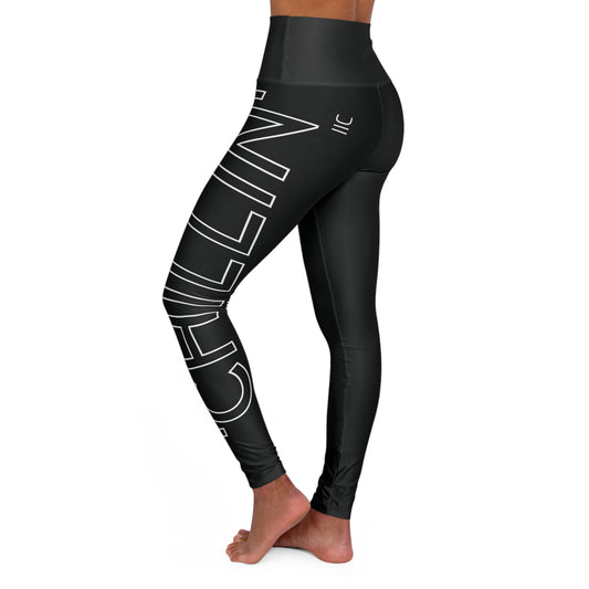 'CHILLIN' - High Waisted Yoga Leggings (AOP)