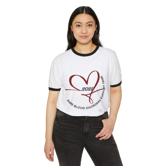 RARE BLOOD DISORDERS - Unisex Cotton Ringer T-Shirt