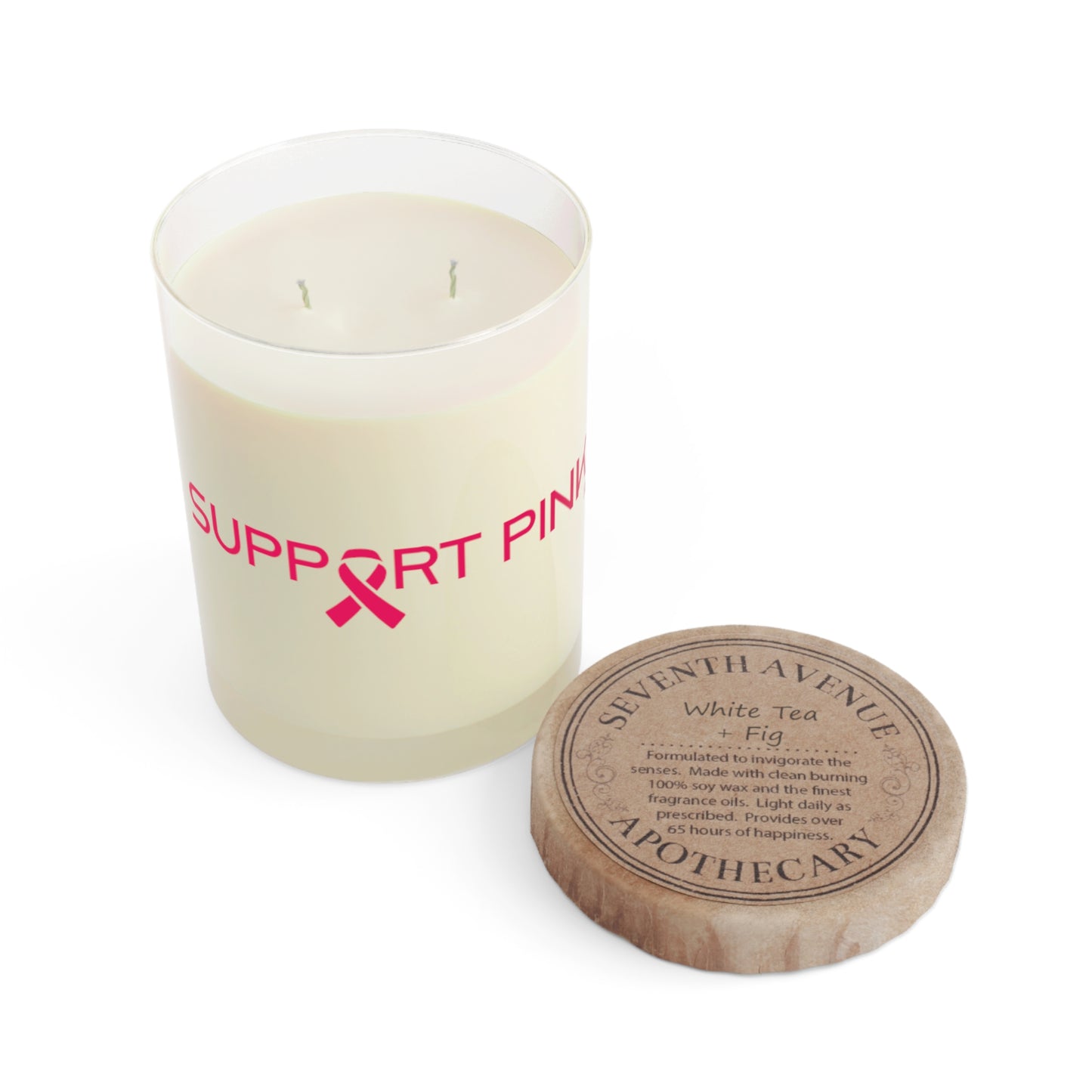 SUPPORT PINK - Scented Candle - Full Glass, 11oz