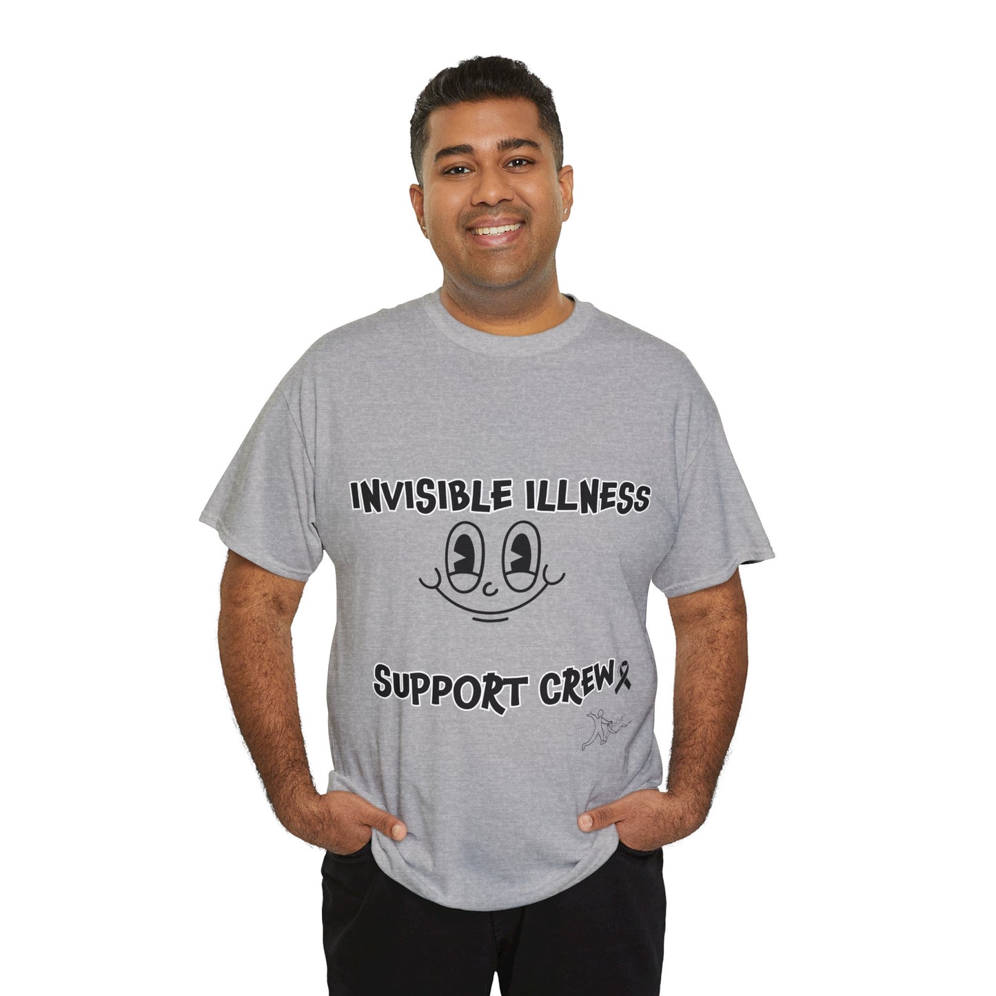 Invisible Illness Support Crew Unisex Heavy Cotton Tee