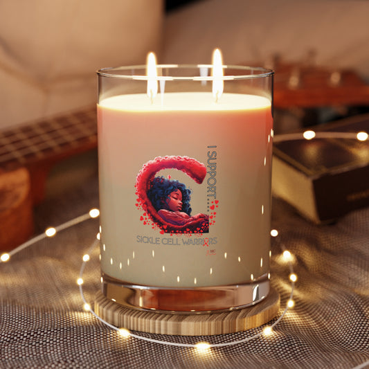 I SUPPORT SICKLE CELL Scented Candle - Full Glass, 11oz