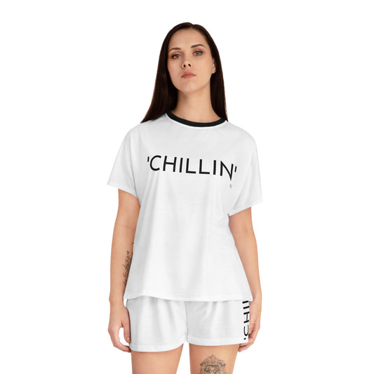 'CHILLIN' - Women's Short Pajama Set (AOP)