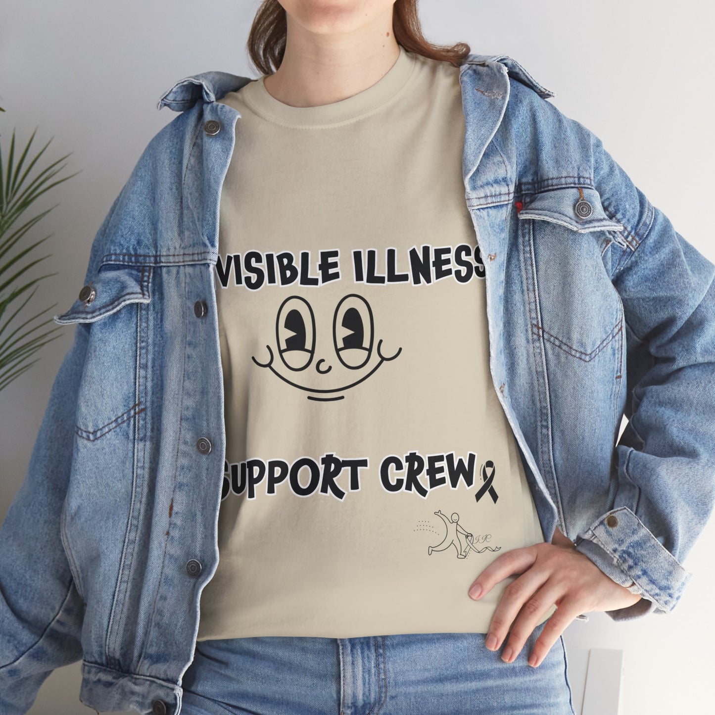 Invisible Illness Support Crew Unisex Heavy Cotton Tee